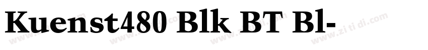 Kuenst480 Blk BT Bl字体转换